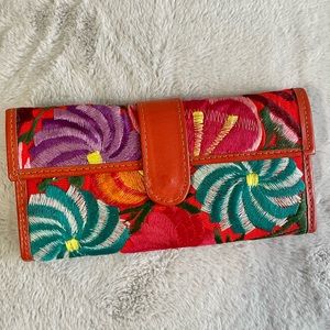 Mexican Orange Floral Wallet